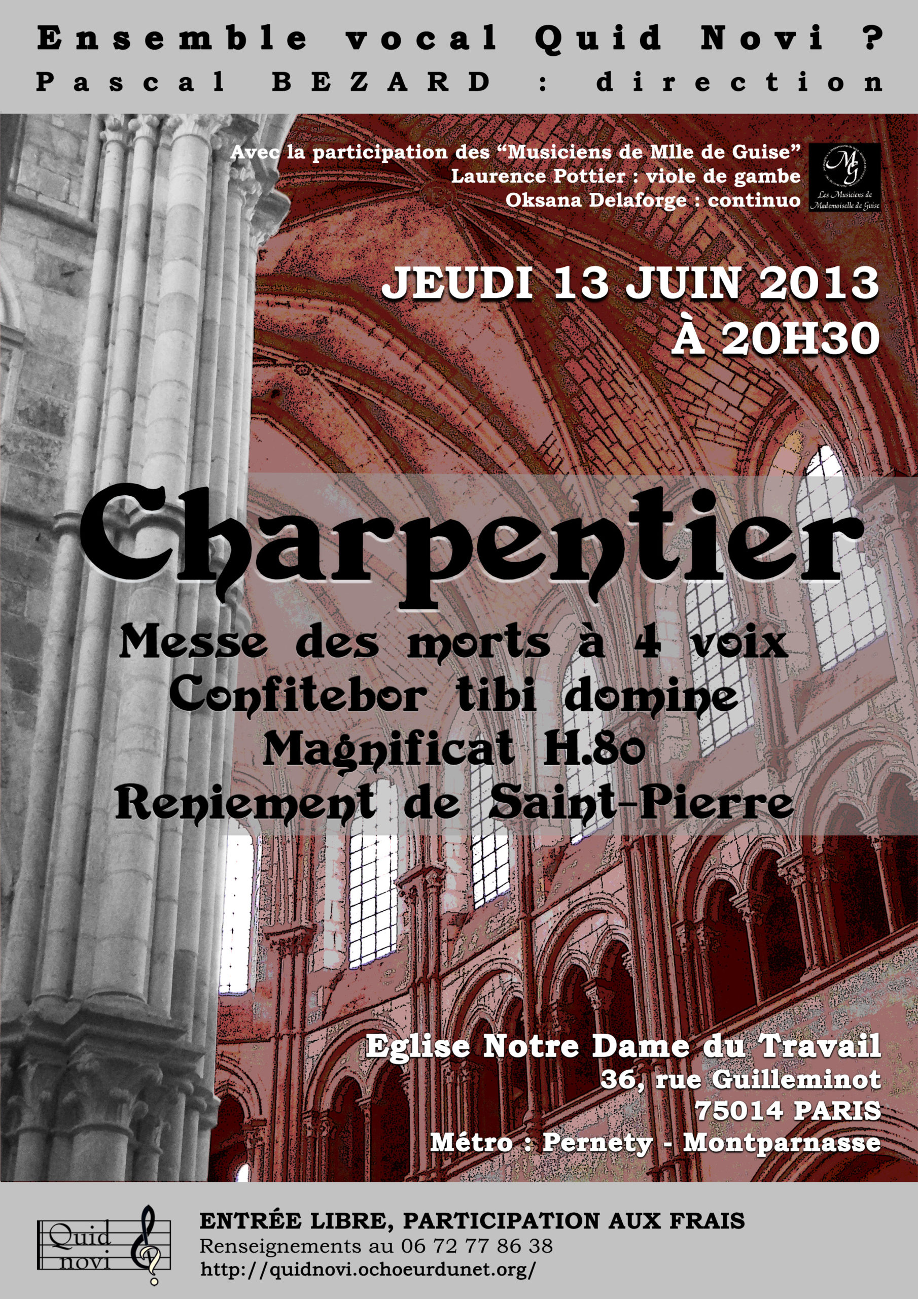 Marc Antoine Charpentier à Notre Dame du Travail